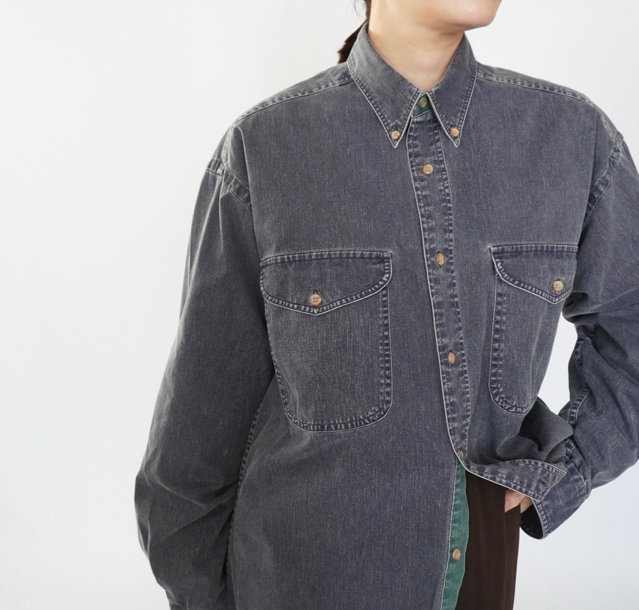 90s Two Tone Cotton Shirt