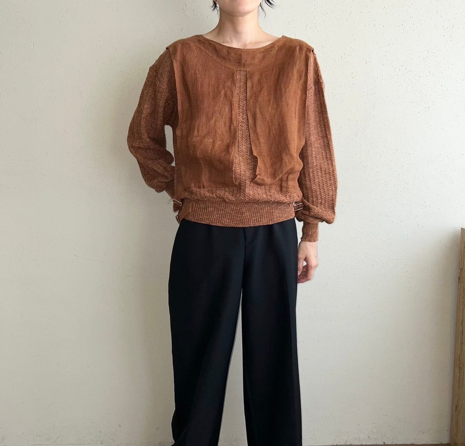 80s EURO Design Knit Top