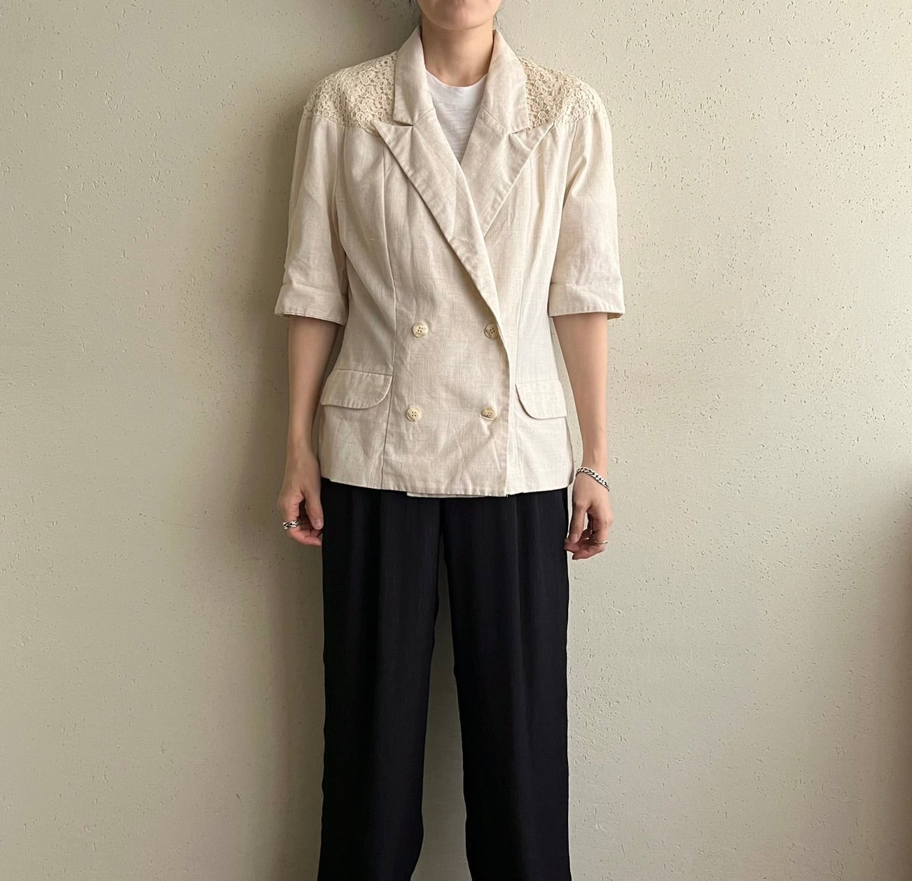 90s Lace Design Jacket Made in USA