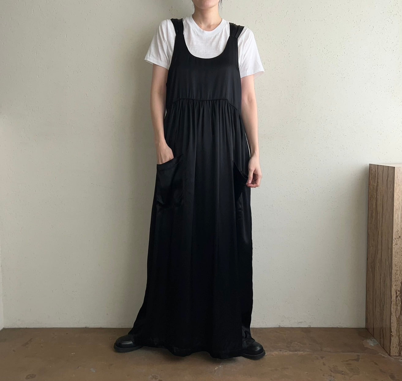 80s Satin Dress Made in USA