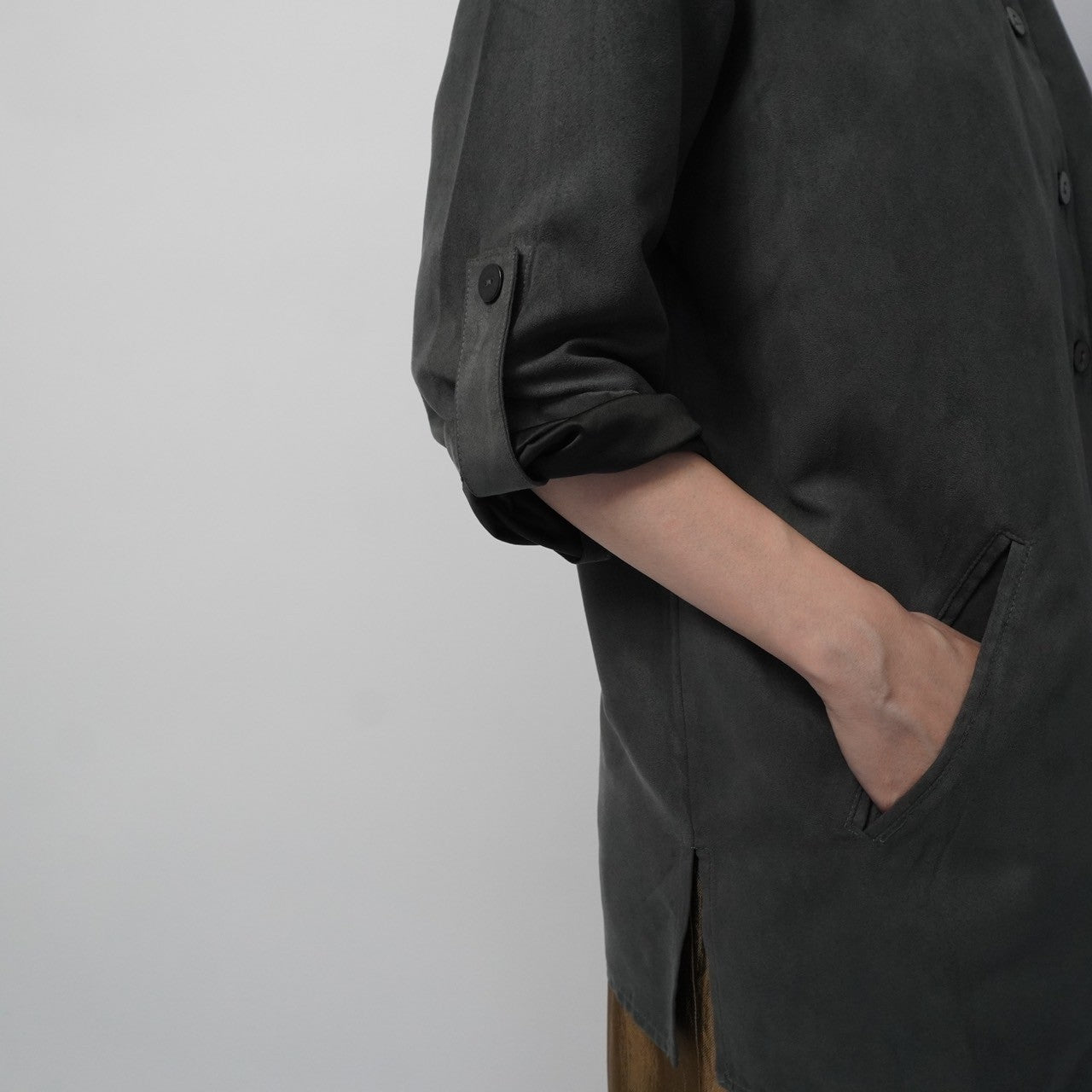 90s Faux Suede Shirt