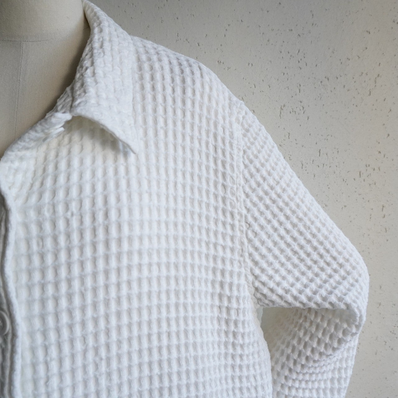 90s White Waffle Shirt