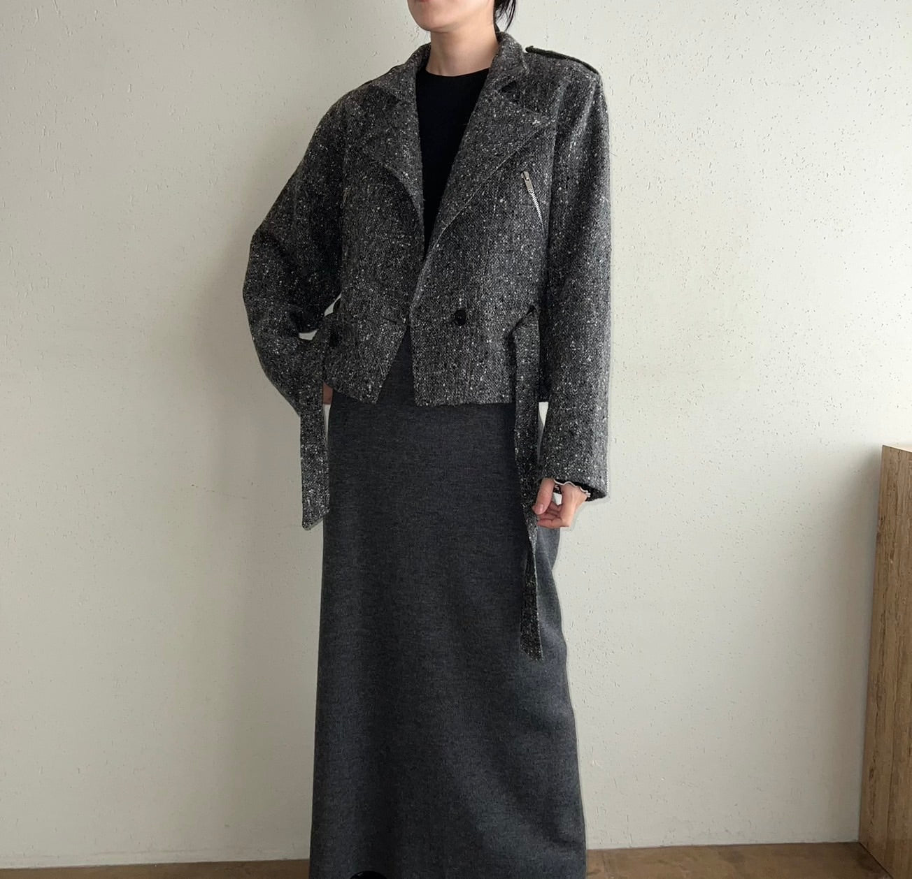 80s "AGAPI PARIS" Tweed Jacket Made in France