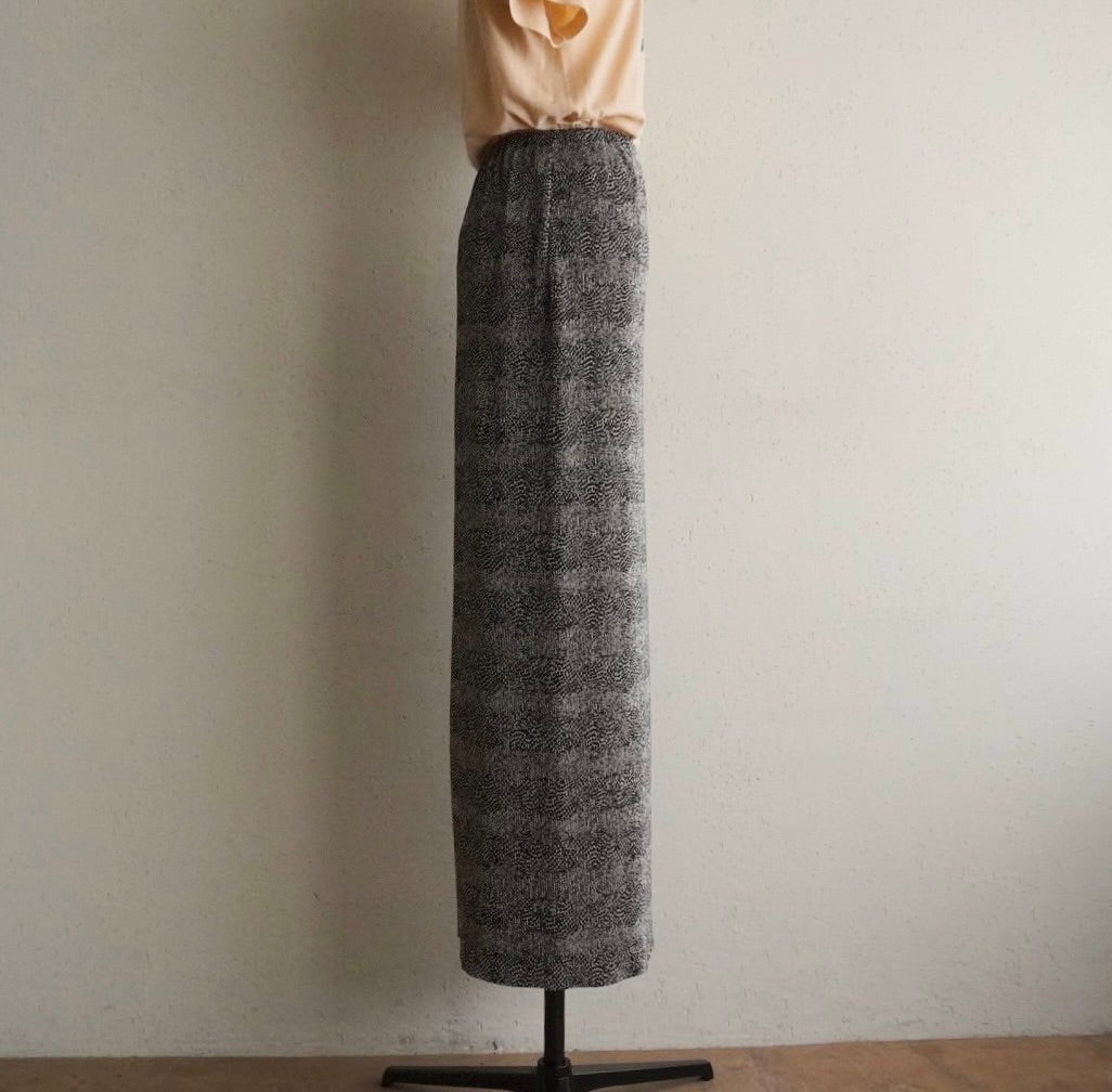 90s Pleated Print Skirt