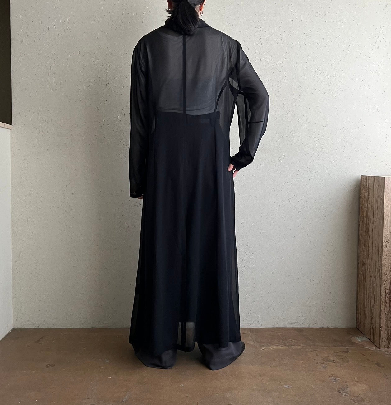 90s EURO Black Sheer Dress