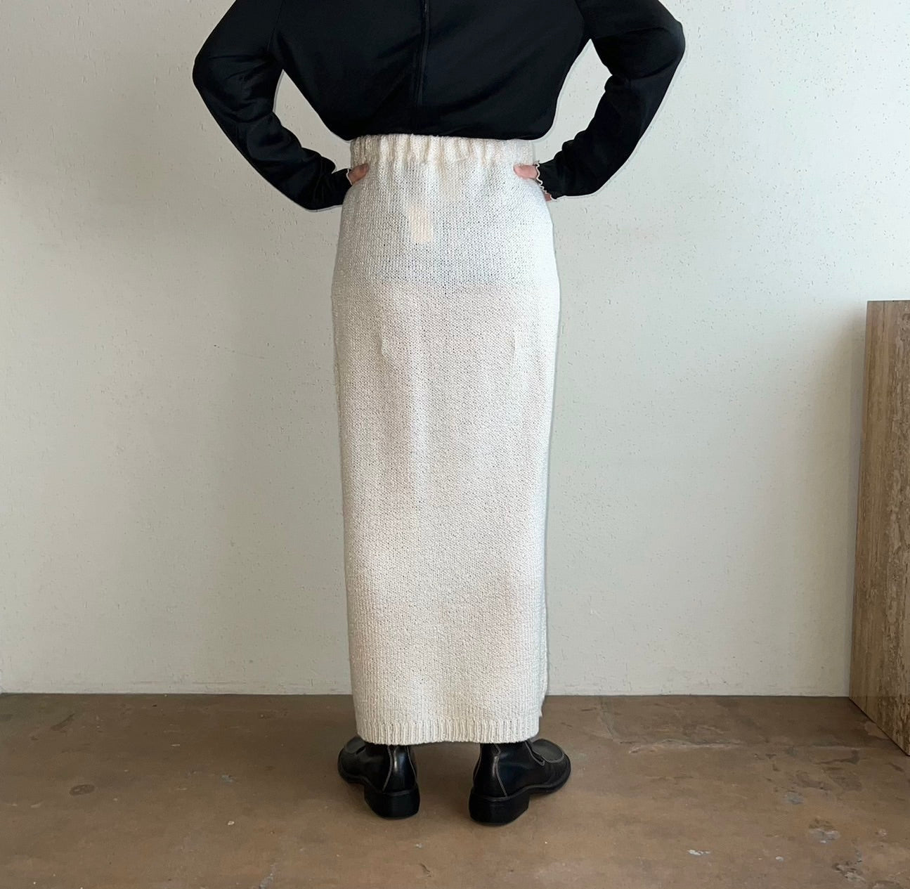 90s Hand Loomed Knit Skirt Made in USA