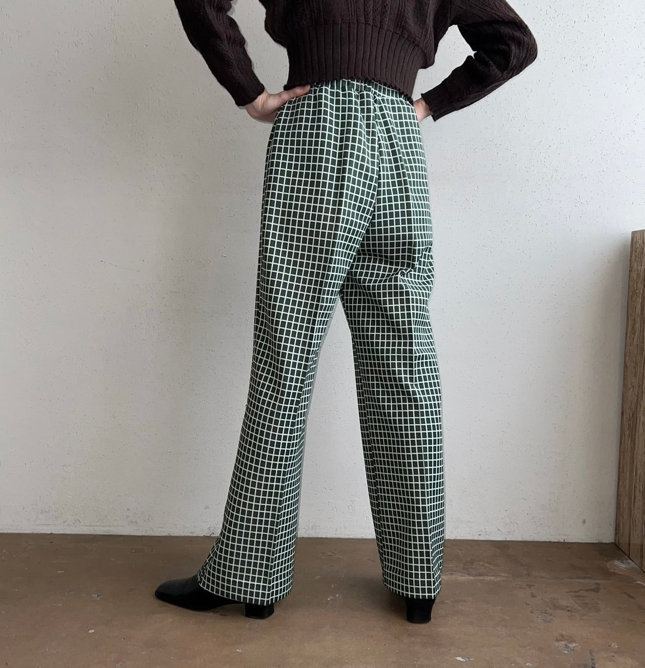 70s Green Pattern pants