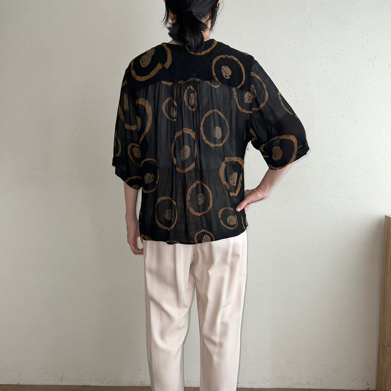 90s EURO Printed Blouse