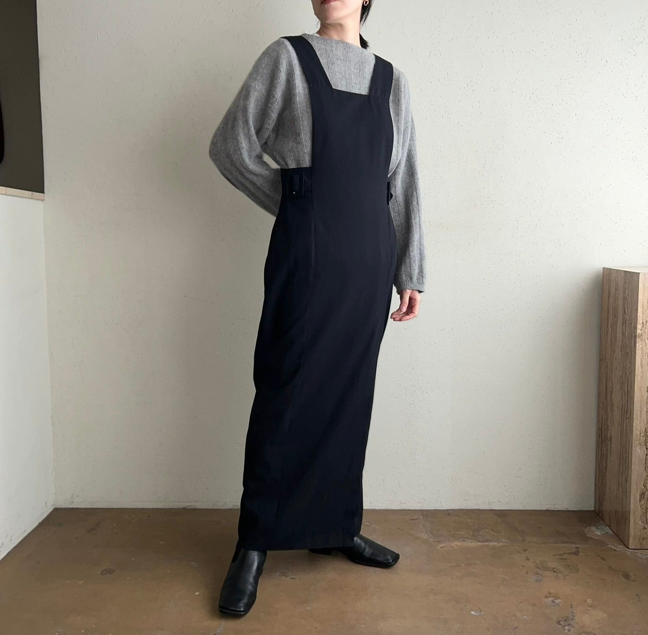 90s Black Design Dress