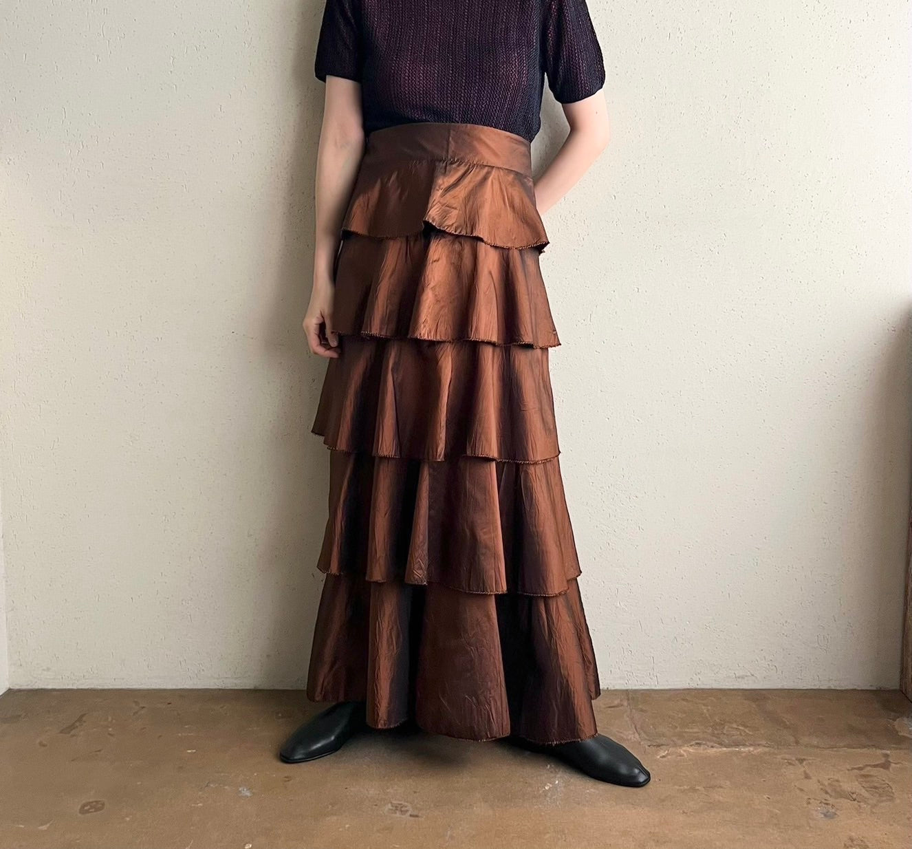 90s Silk Design Skirt Made in USA