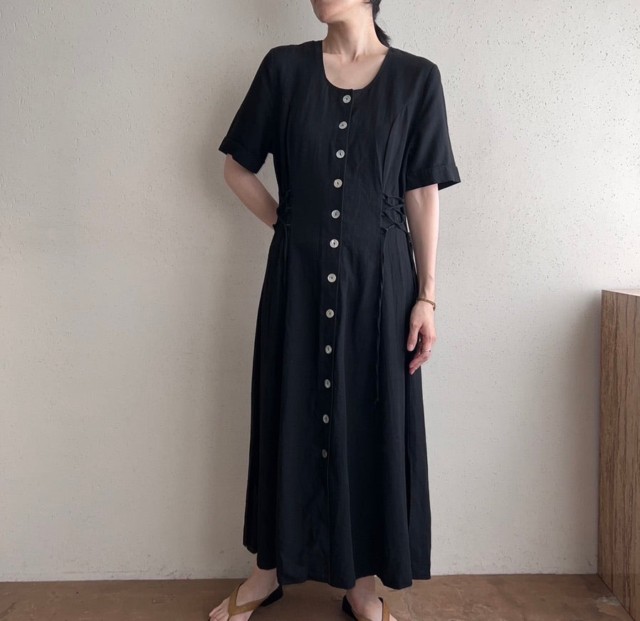 90s EURO Side Lace up Dress