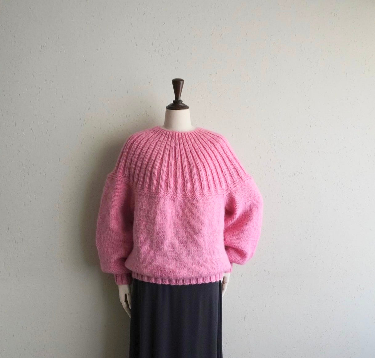 80s Ribbed Design Knit