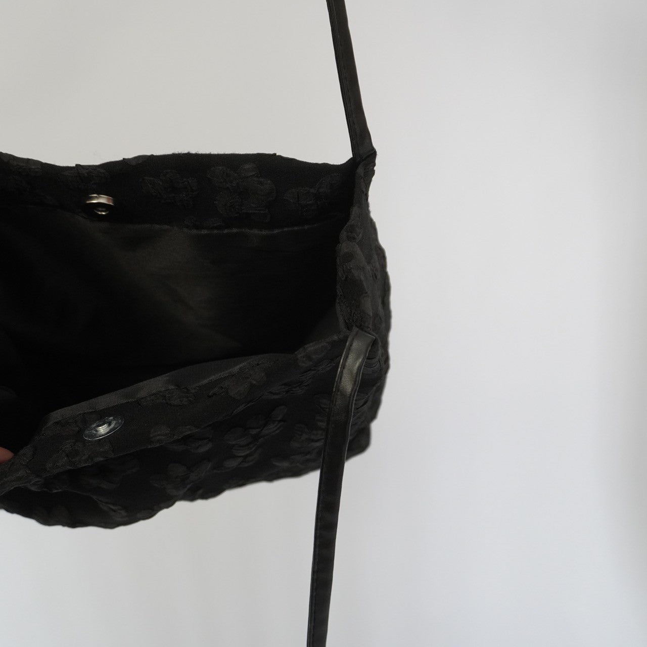 Black Flower Design Bag