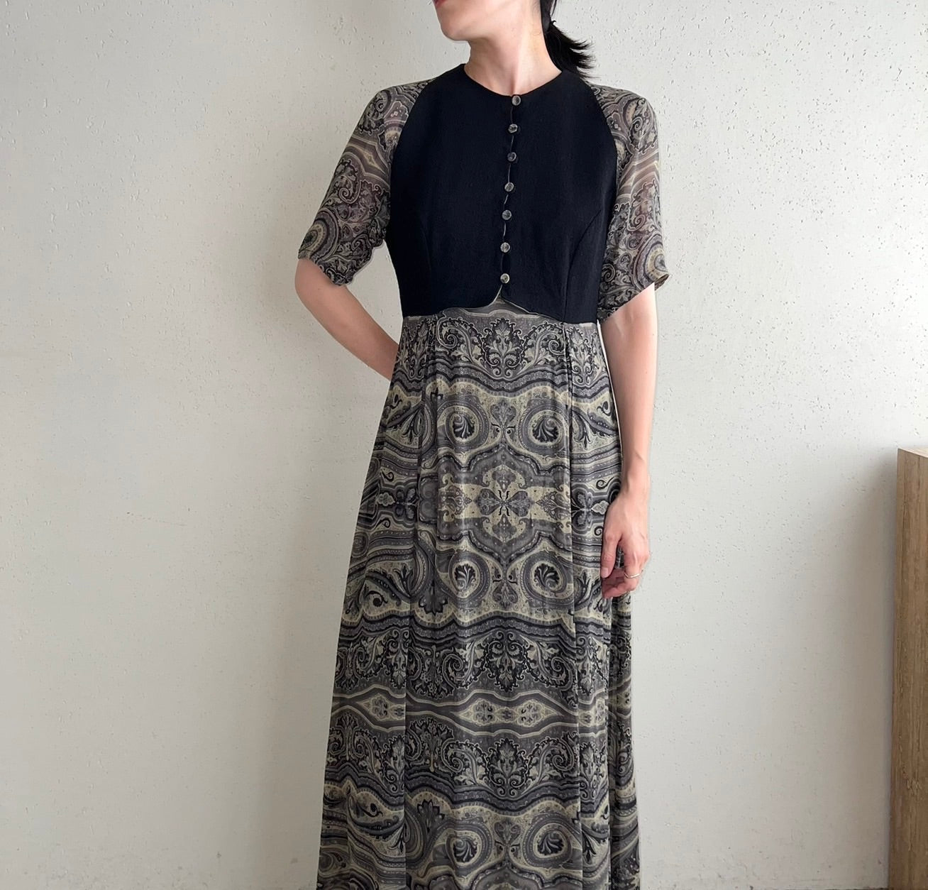 90s Rayon Dress Made in Italy
