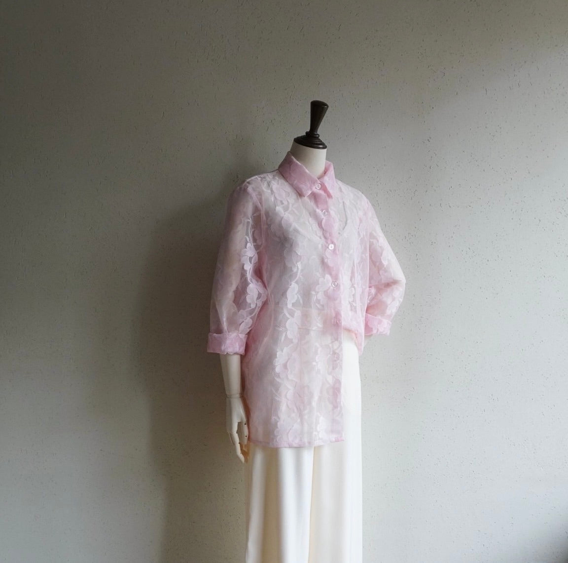 90s Sheer Design Shirt Made in USA