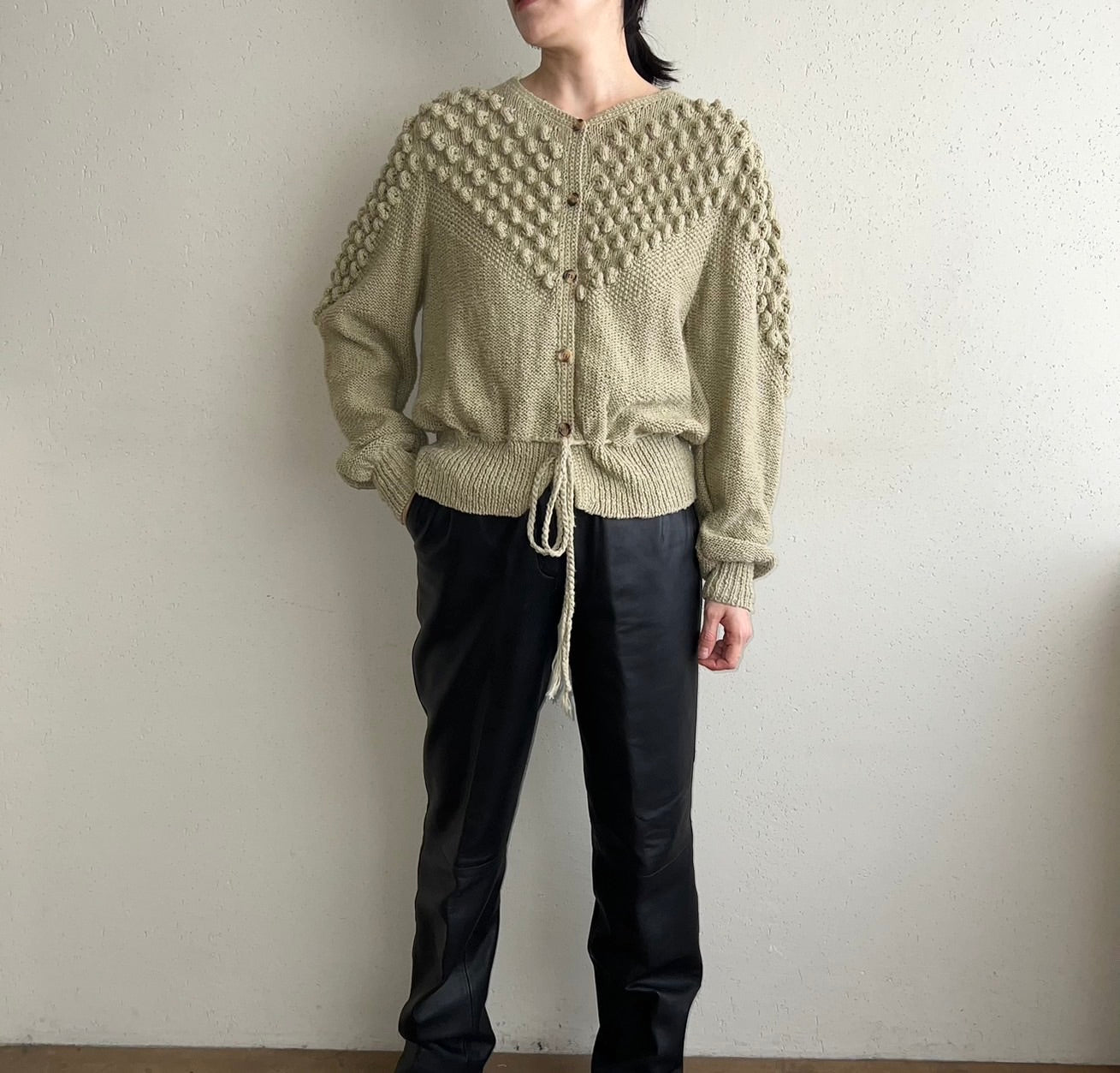 90s EURO Linen Knit Cardigan