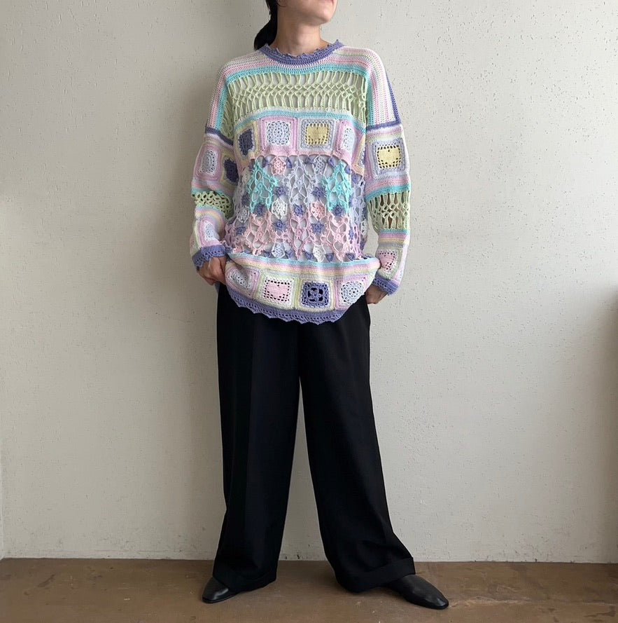 EURO Crochet Knit Top