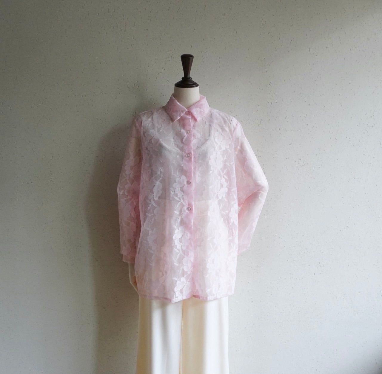 90s Sheer Design Shirt Made in USA