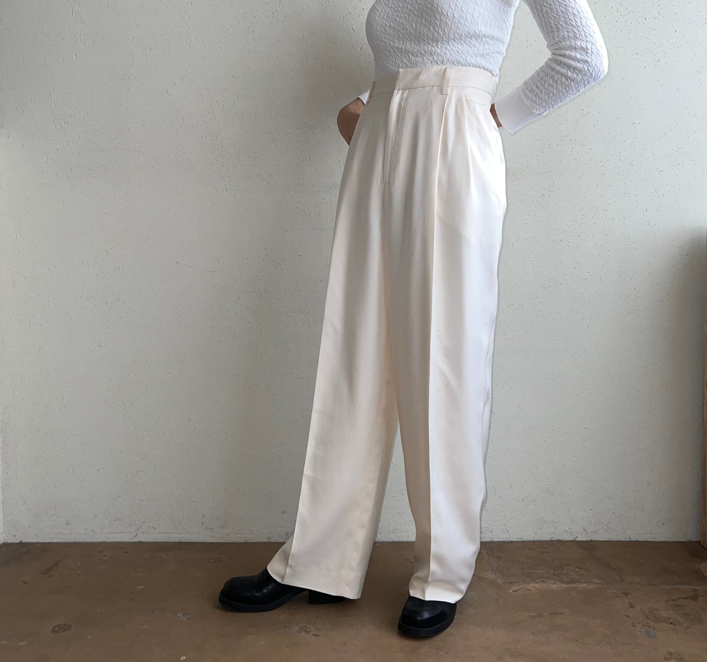 90s Silk Wide Pants