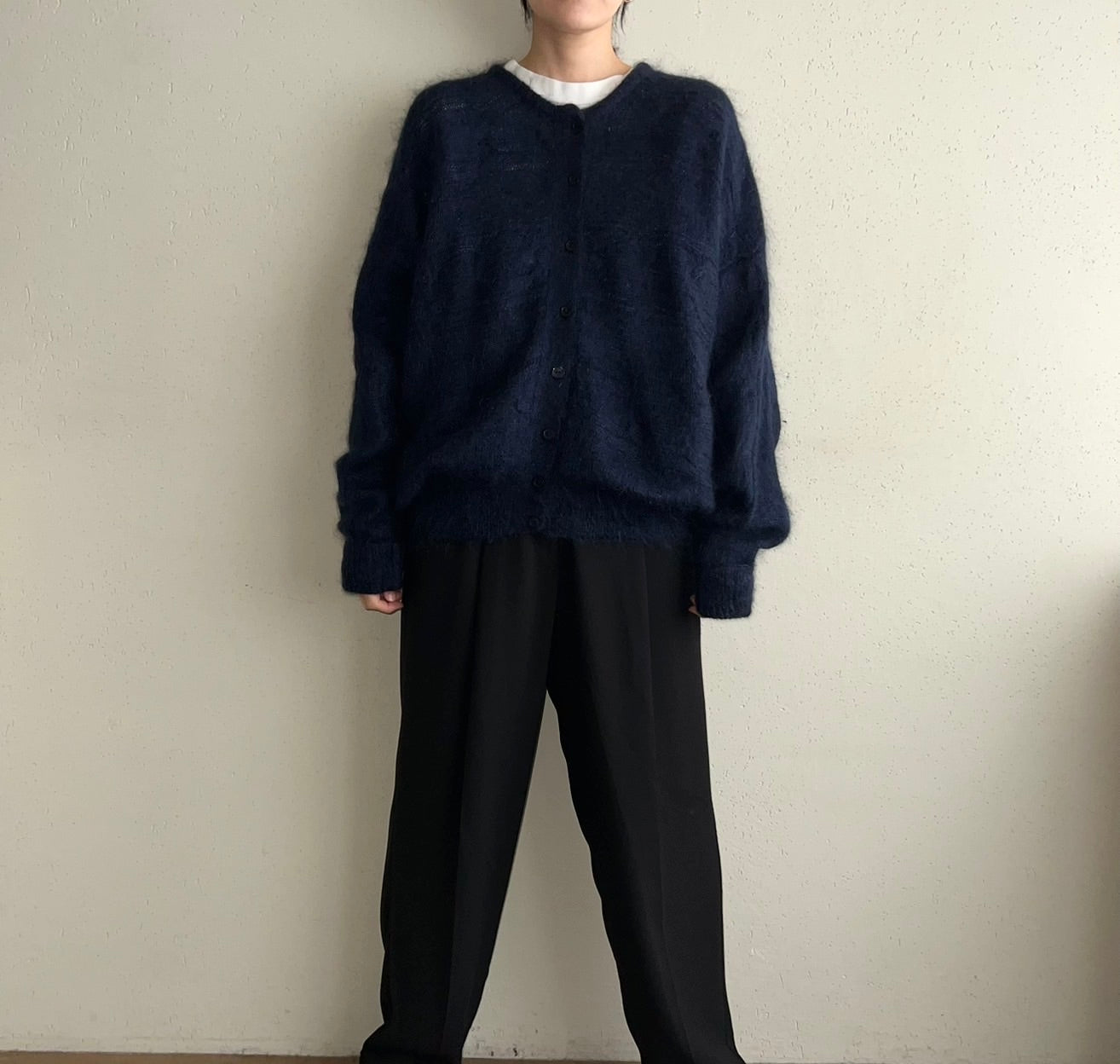 90s Navy Knit Cardigan