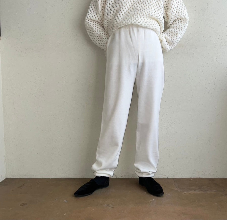 80s White Sweater Pants Made in USA