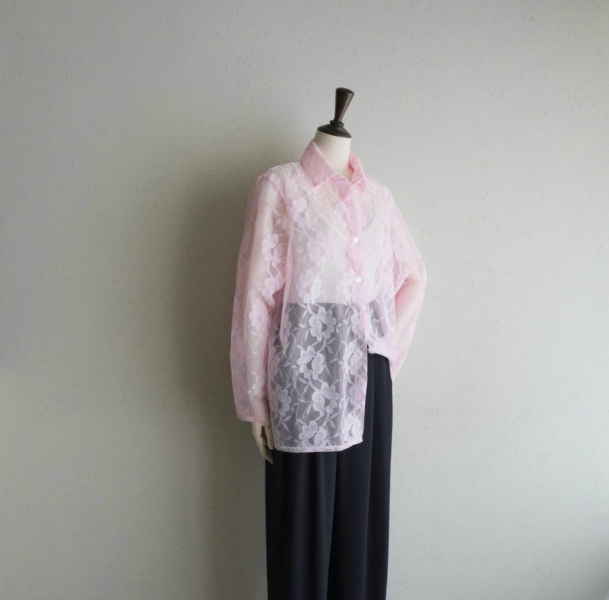 90s Sheer Design Shirt Made in USA