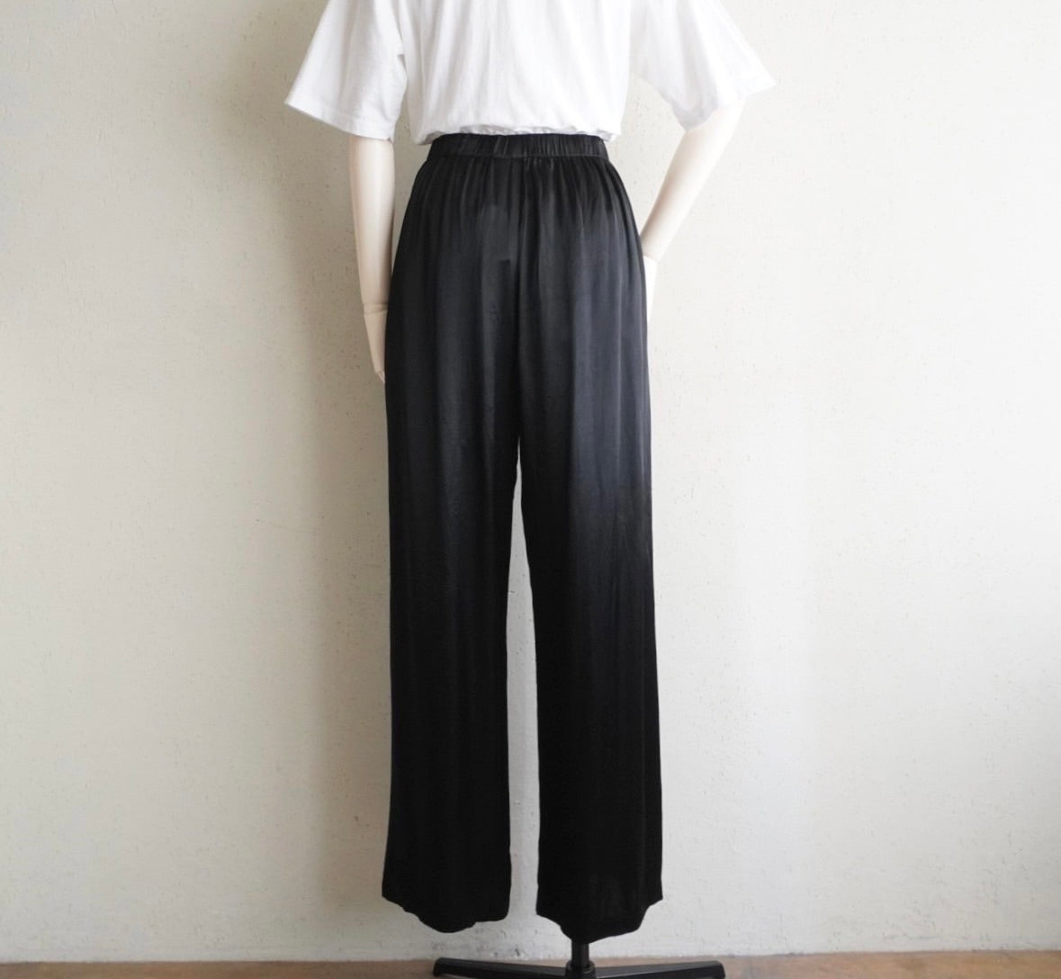 90s Black Satin Pants Made in USA
