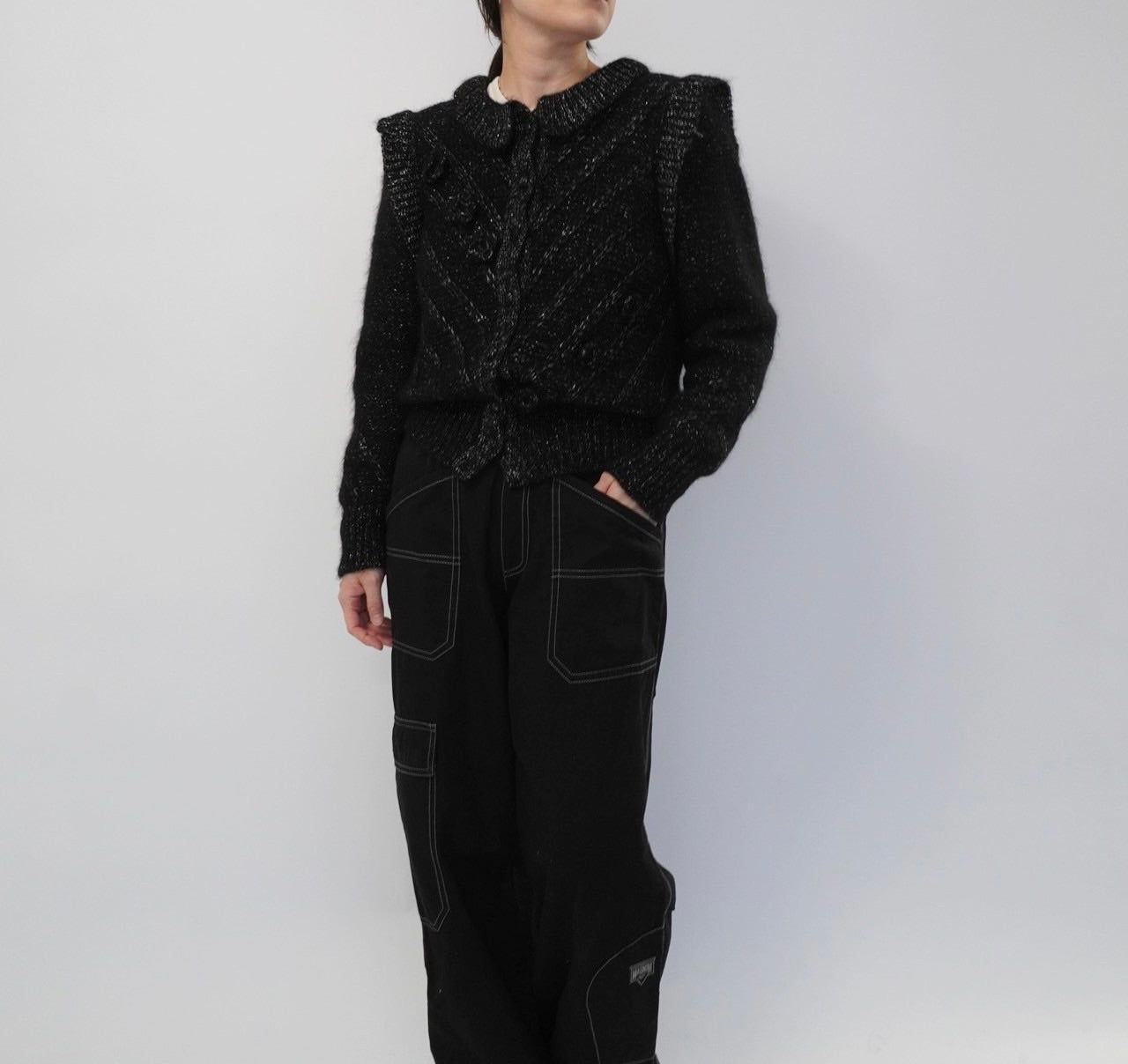 80s Flower Design Knit Made in Italy