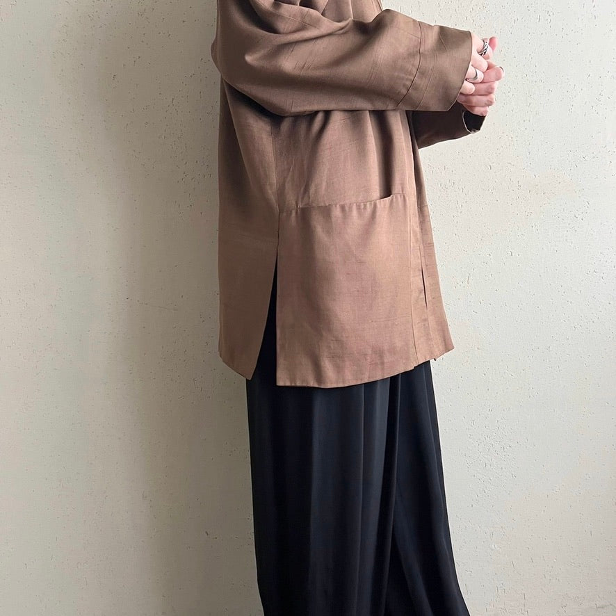 80s Silk Linen Jacket Made in Canada
