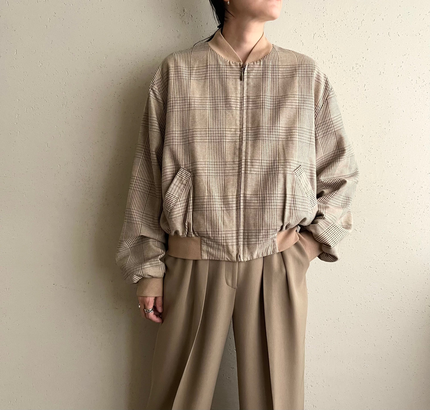 90s Plaid Light Jacket