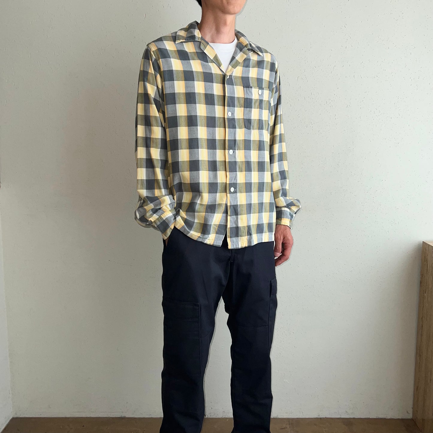 60s "VAN HEUSEN" Plaid Box Shirt