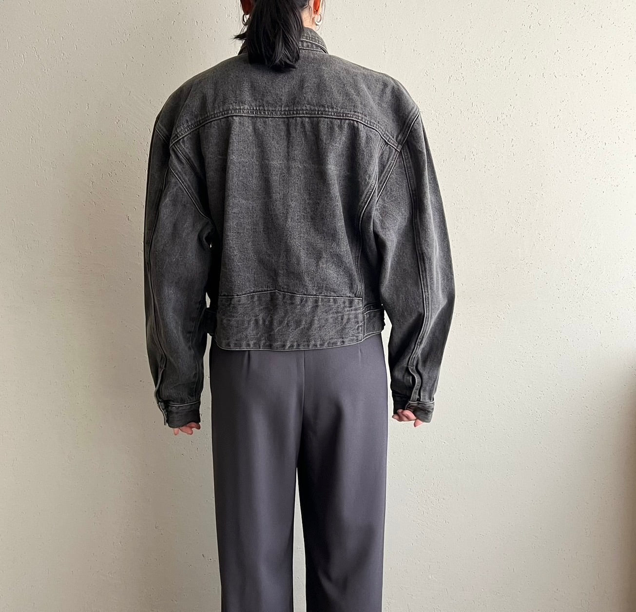90s EURO Black Denim Jacket