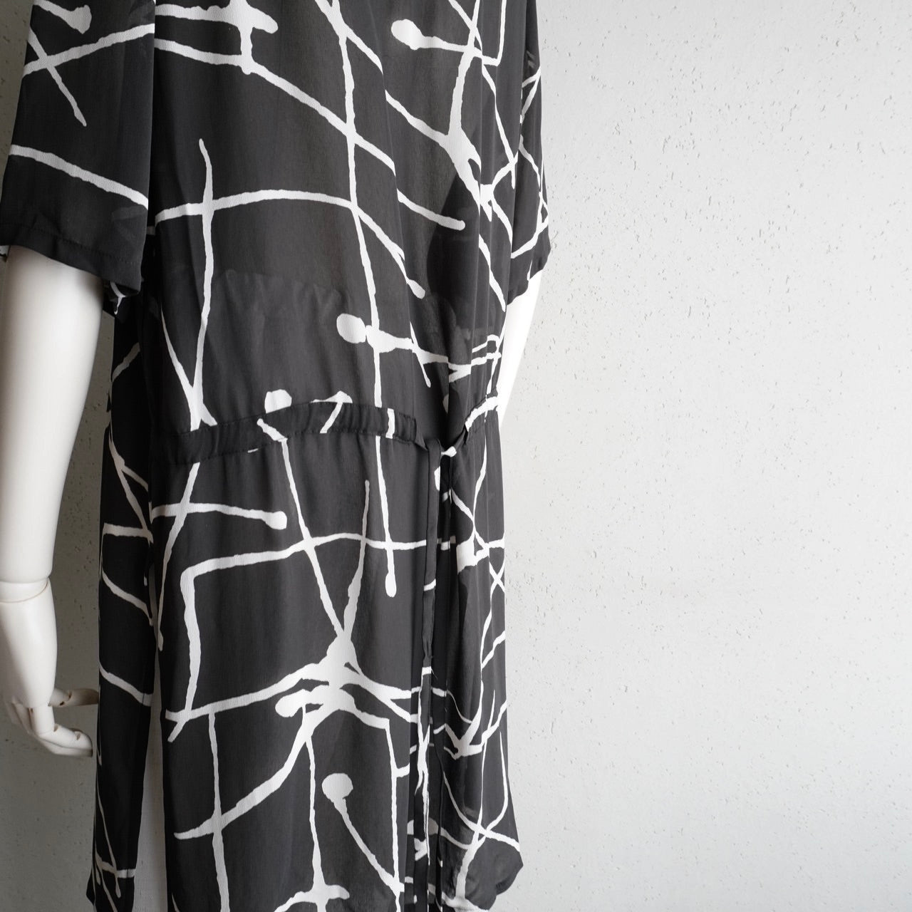 90s Sheer Printed Long Shirt