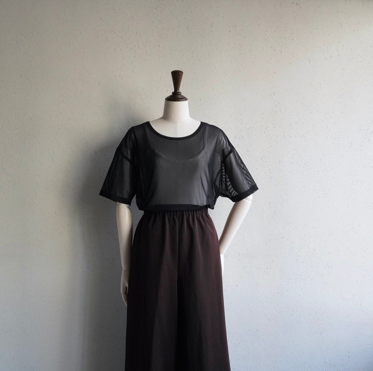 90s Black Sheer Top