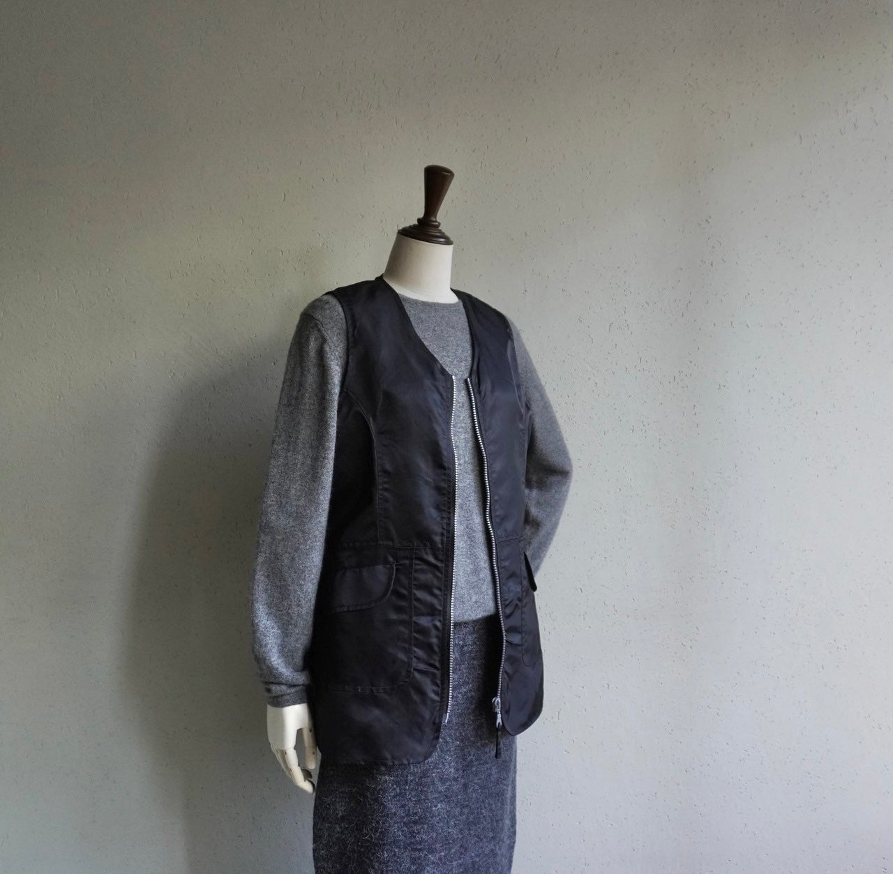 90s EURO Black Nylon Vest