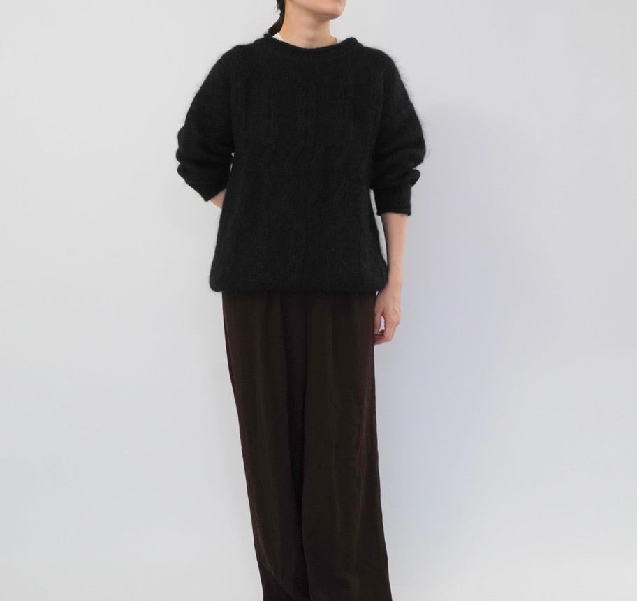 90s Black Mohair Knit
