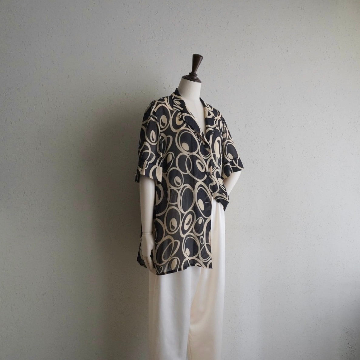 90s Printed Sheer Shirt Made in Italy