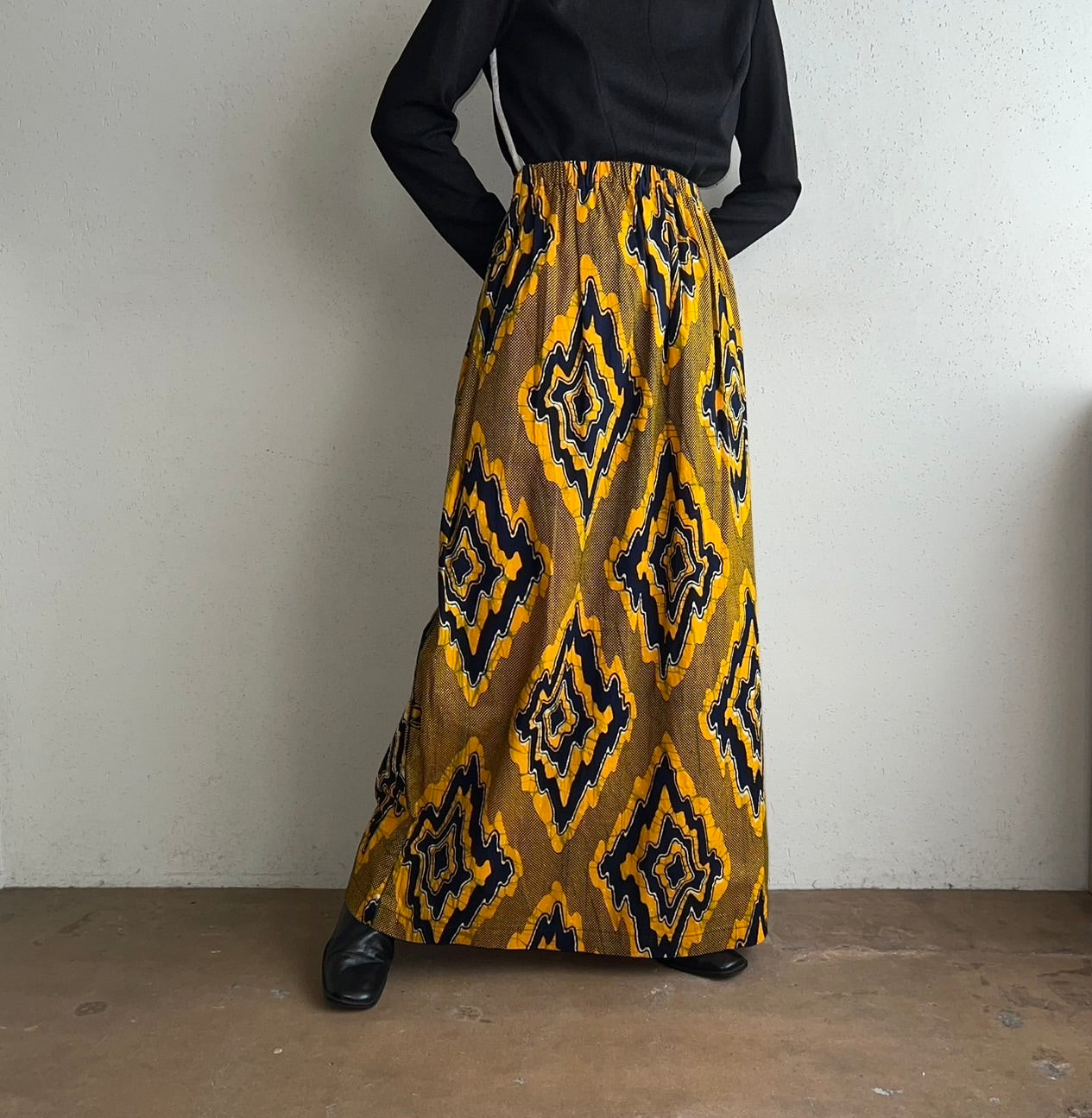 70s Printed Maxi Skirt