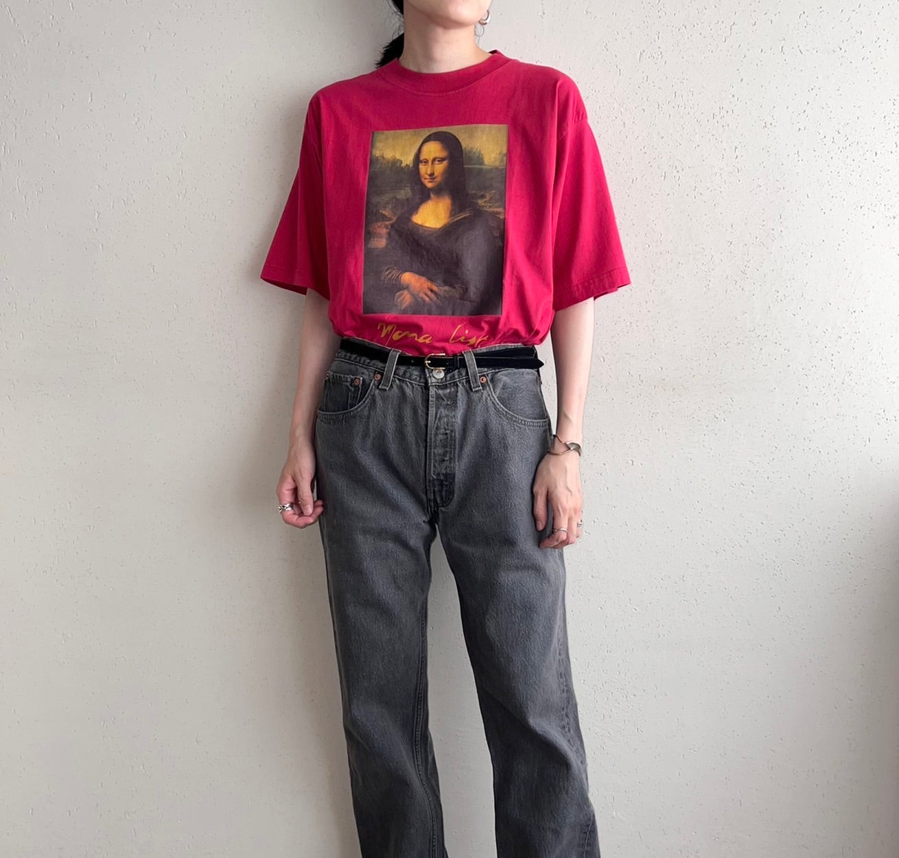 90s EURO "Mona Lisa" Printed T-shirt
