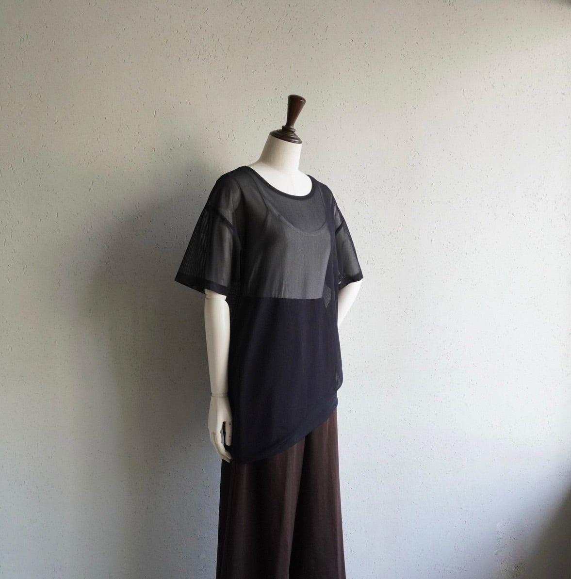 90s Black Sheer Top