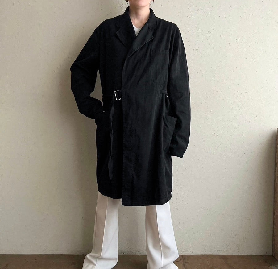 90s Black Belted Jacket