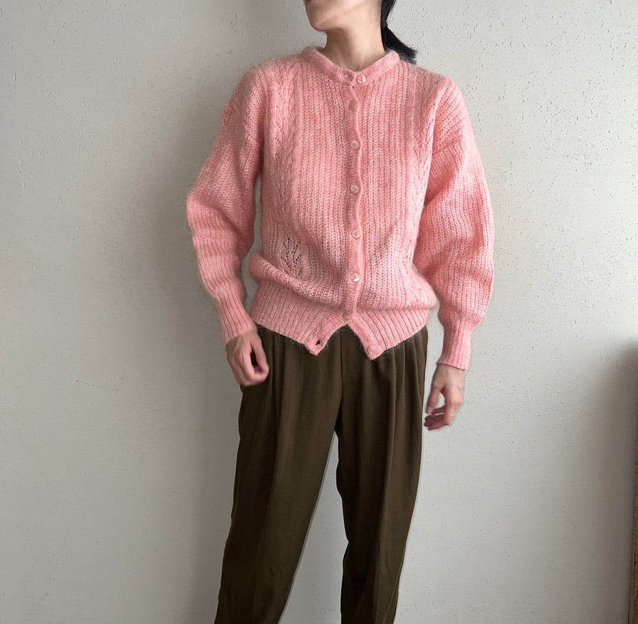 90s Mohair Knit Cardigan Made in Britain
