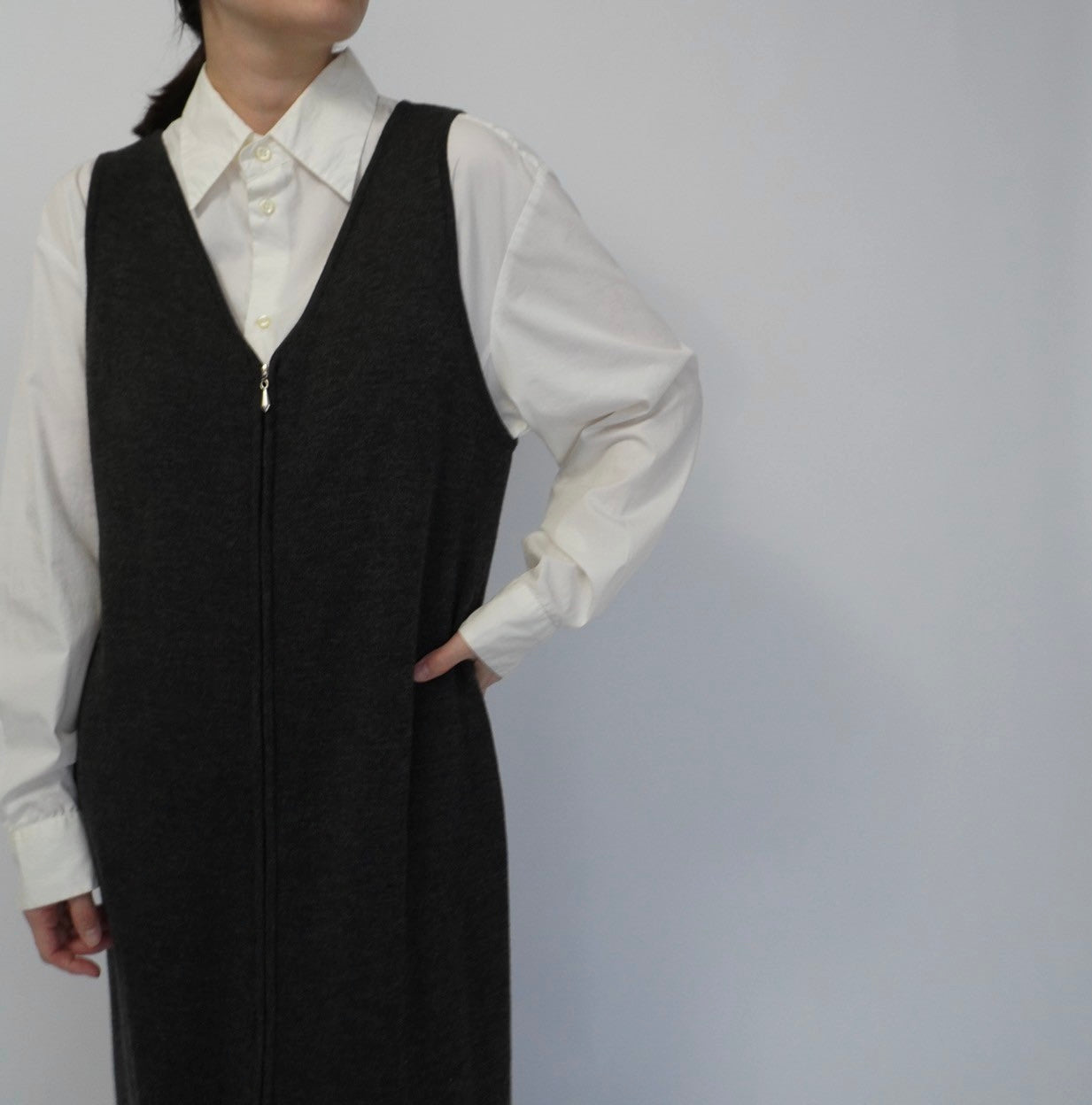 90s Zip Maxi Dress