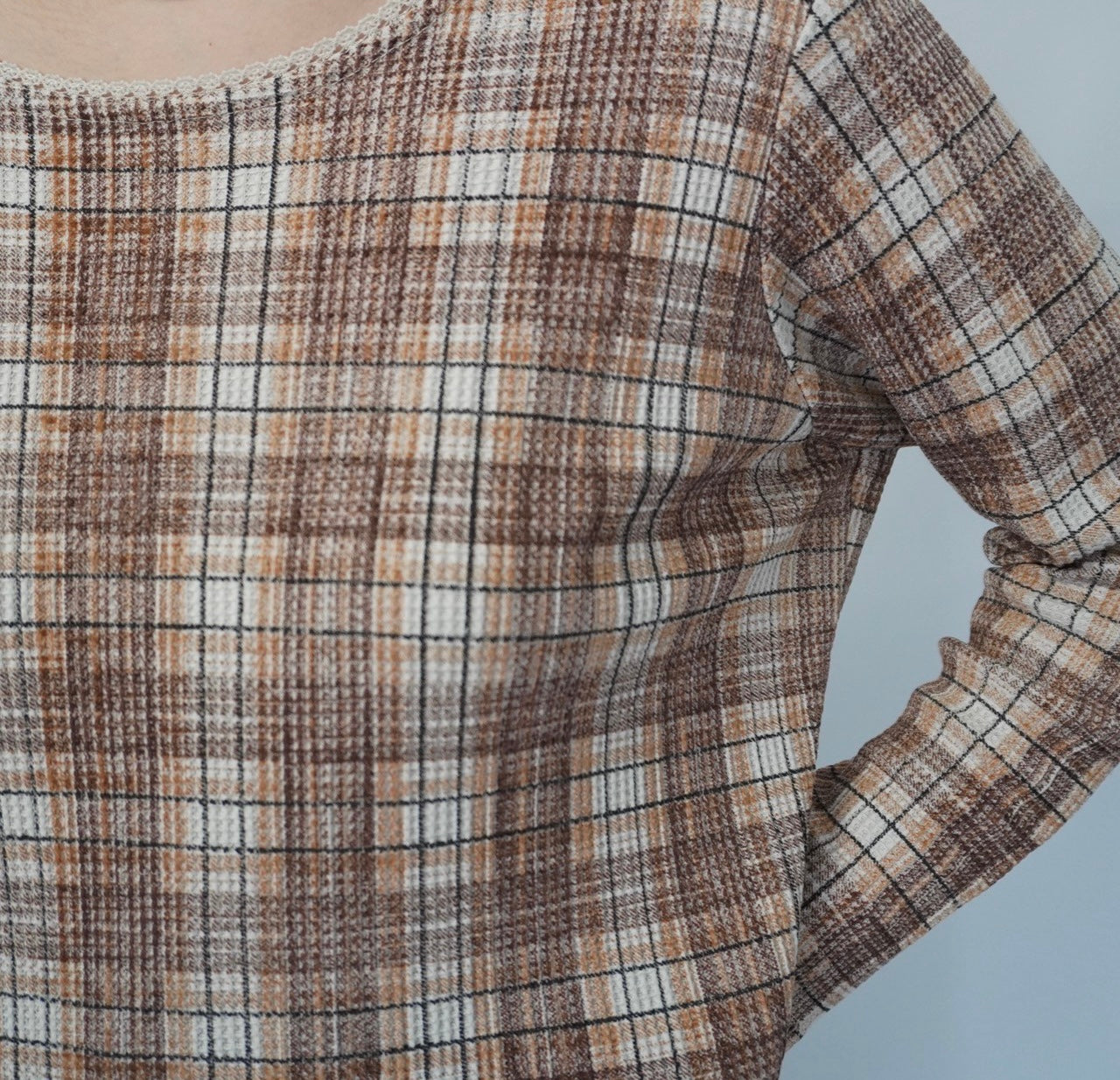 90s Plaid Top Made in USA