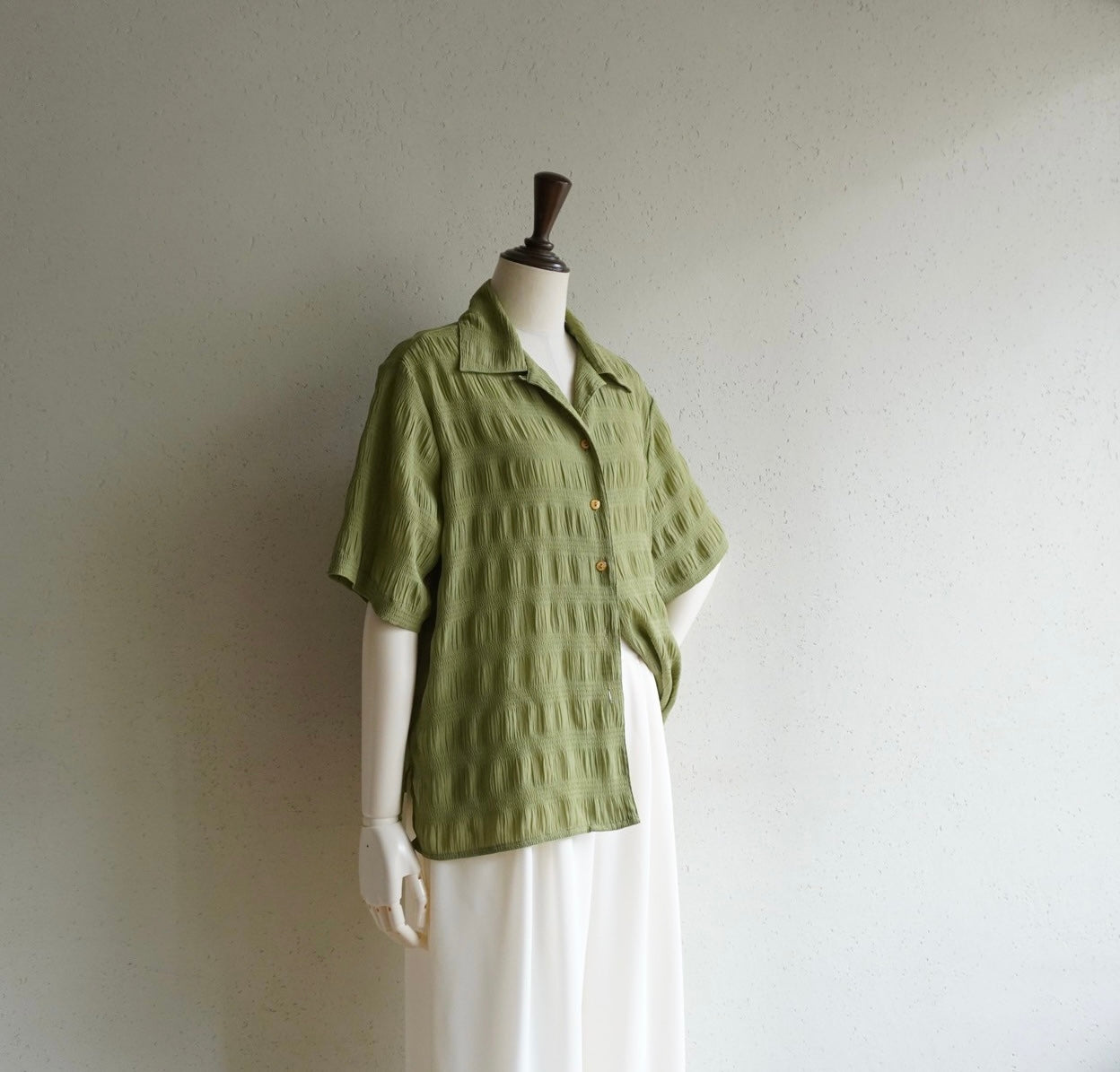 90s Pleat Green Shirt