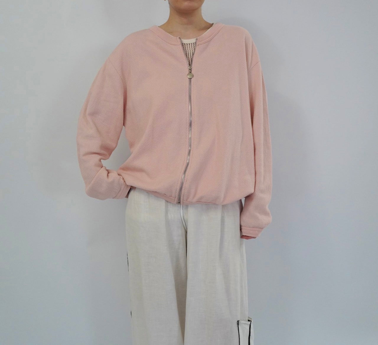 90s Zipped Sweater Made in USA