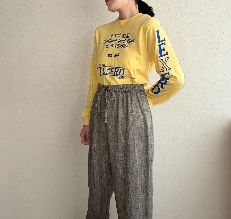 80s Printed Long Sleeves T-shirt Made in USA