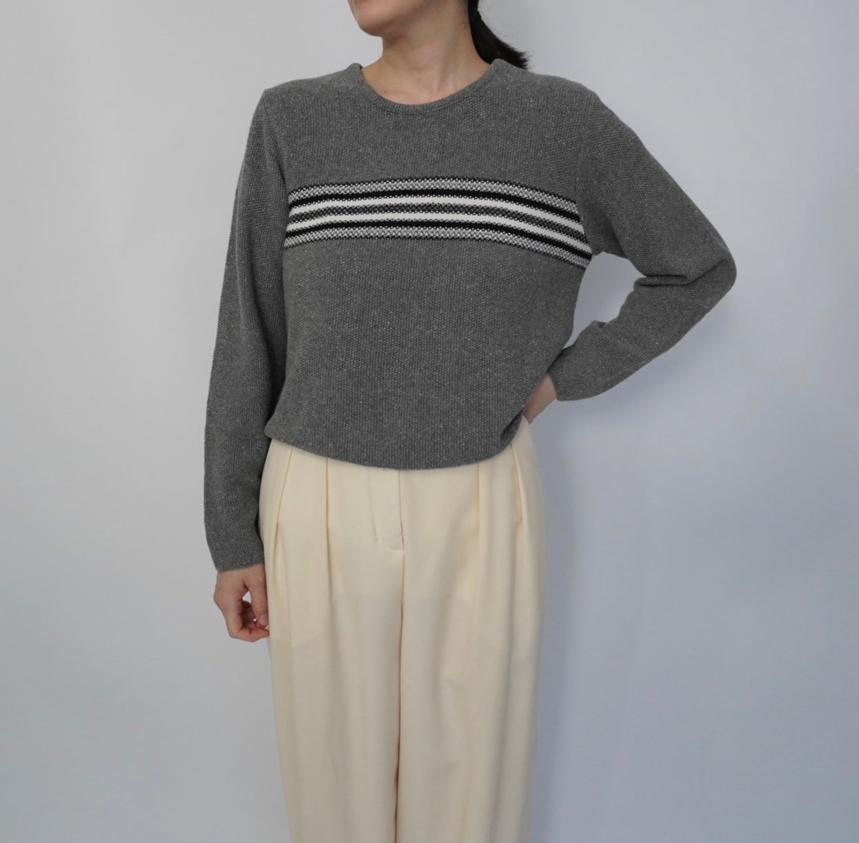 90s Line Design Cotton Top Made in USA
