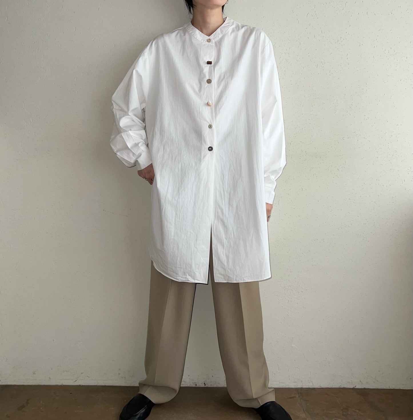 90s White Cotton Shirt Made in USA