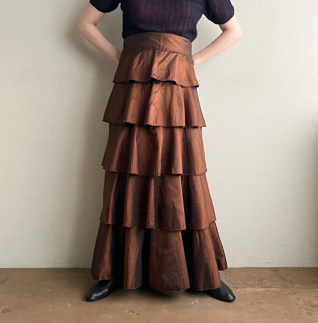 90s Silk Design Skirt Made in USA